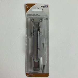 National Hardware 5 inch Kickdown Doorstop NEW Satin Chrome Finish V239 N273-557